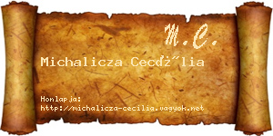 Michalicza Cecília névjegykártya